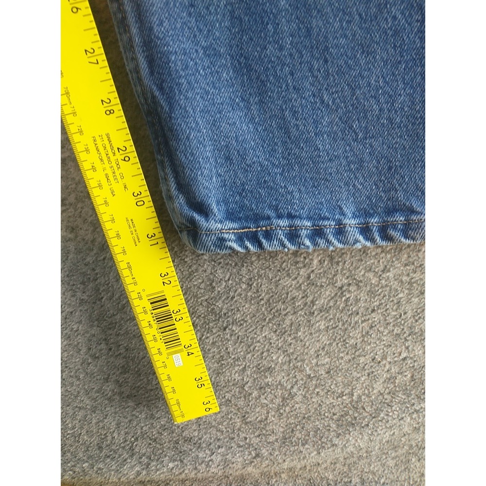 Mens Medium Wash Straight Leg Denim Jeans 100% Cotton 32x31 976T1DR - Picture 8 of 16